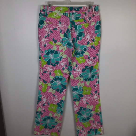 Lilly Pulitzer printed pink floral jeans in size 4 - Picture 7 of 7